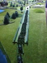 29. The end of the German column arrives on table