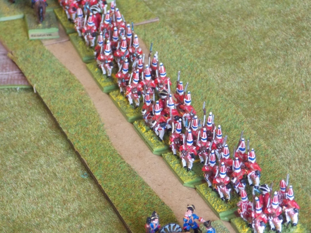 11. British Grenadiers on the march.