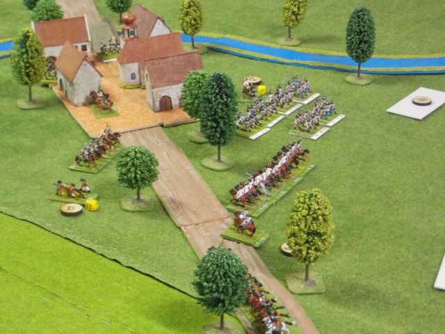 10. Austrian cavalry move up to meet the French