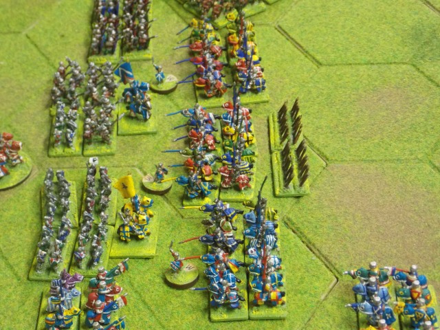 02. French knights come to grips with the Englsih dismounted knights